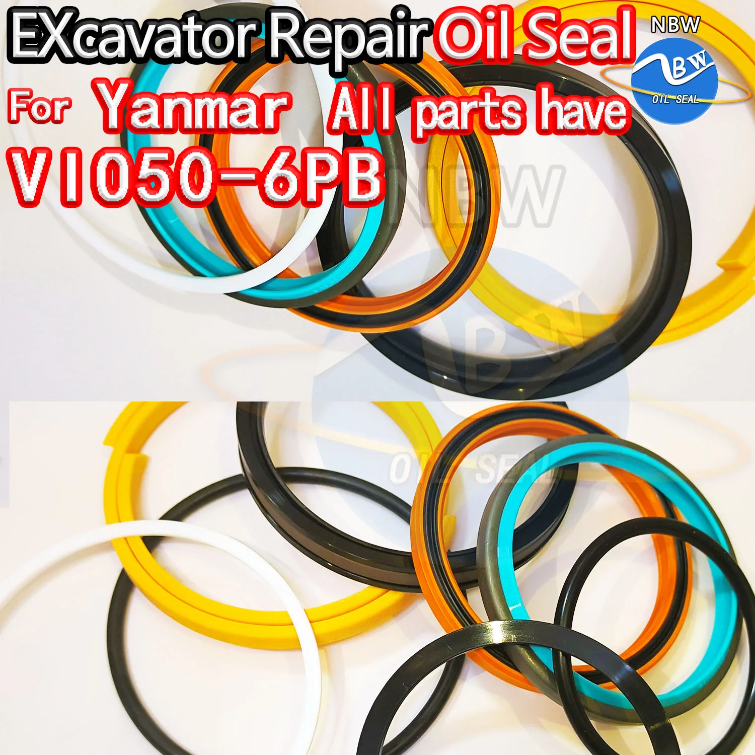 

For Yanmar VIO50-6PB Excavator Oil Seal Kit High Quality Repair Ya VIO50 6PB Parts MOTOR Piston Rod Shaft Replacement Dust Blade
