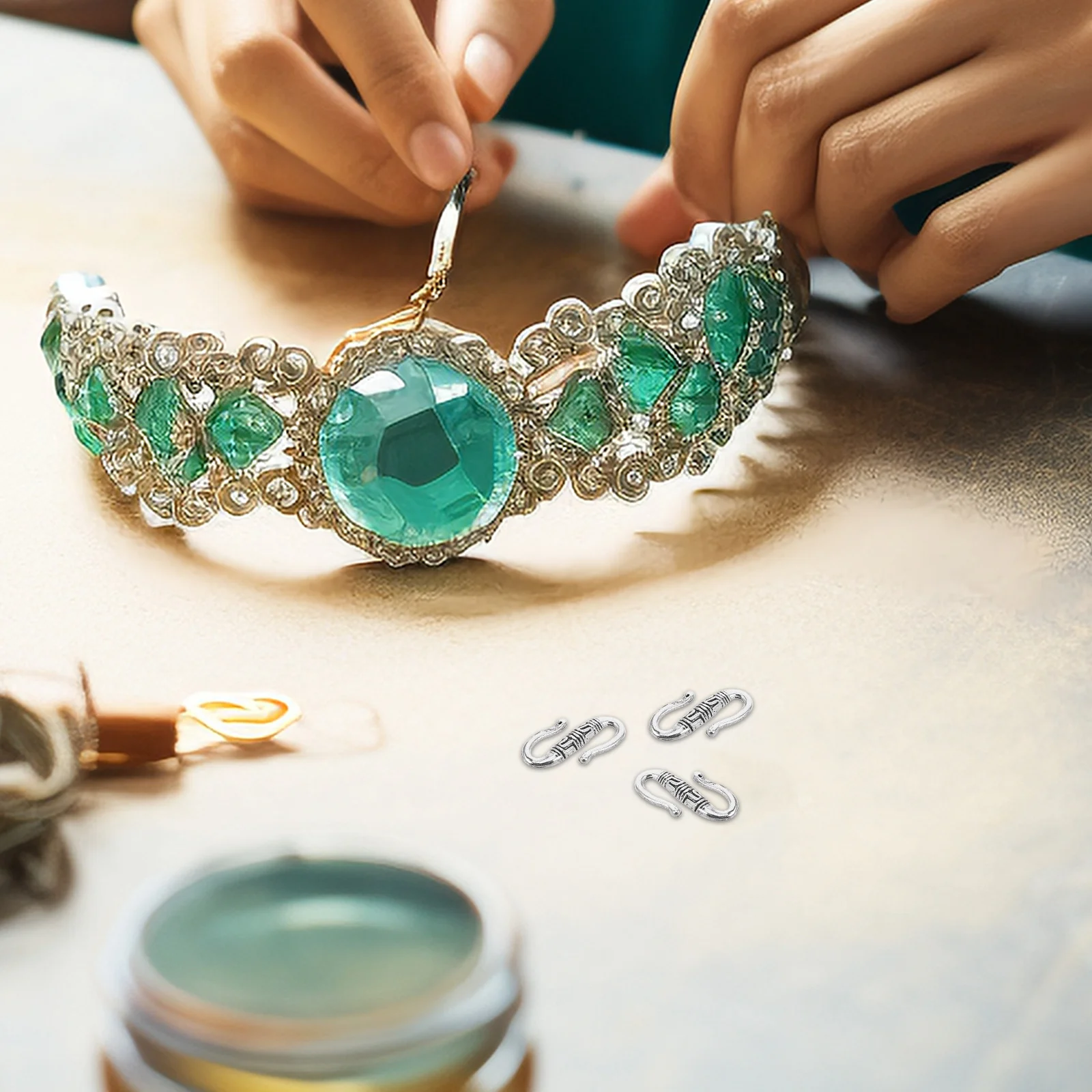 Ожерелье из стерлингового серебра тибетские аксессуары браслет с пряжкой и