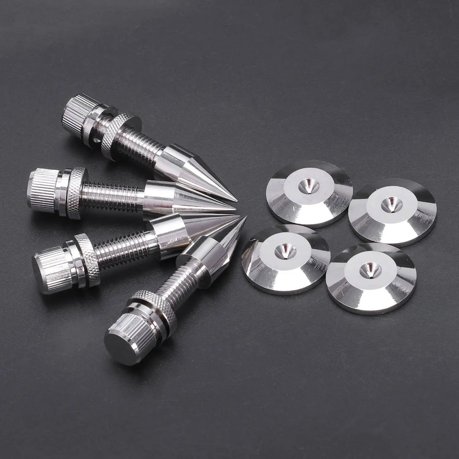 

4 Pcs Speaker Spike Isolation Spikes Stand Foot Hifi Speaker Shockproof Cone Base Pads