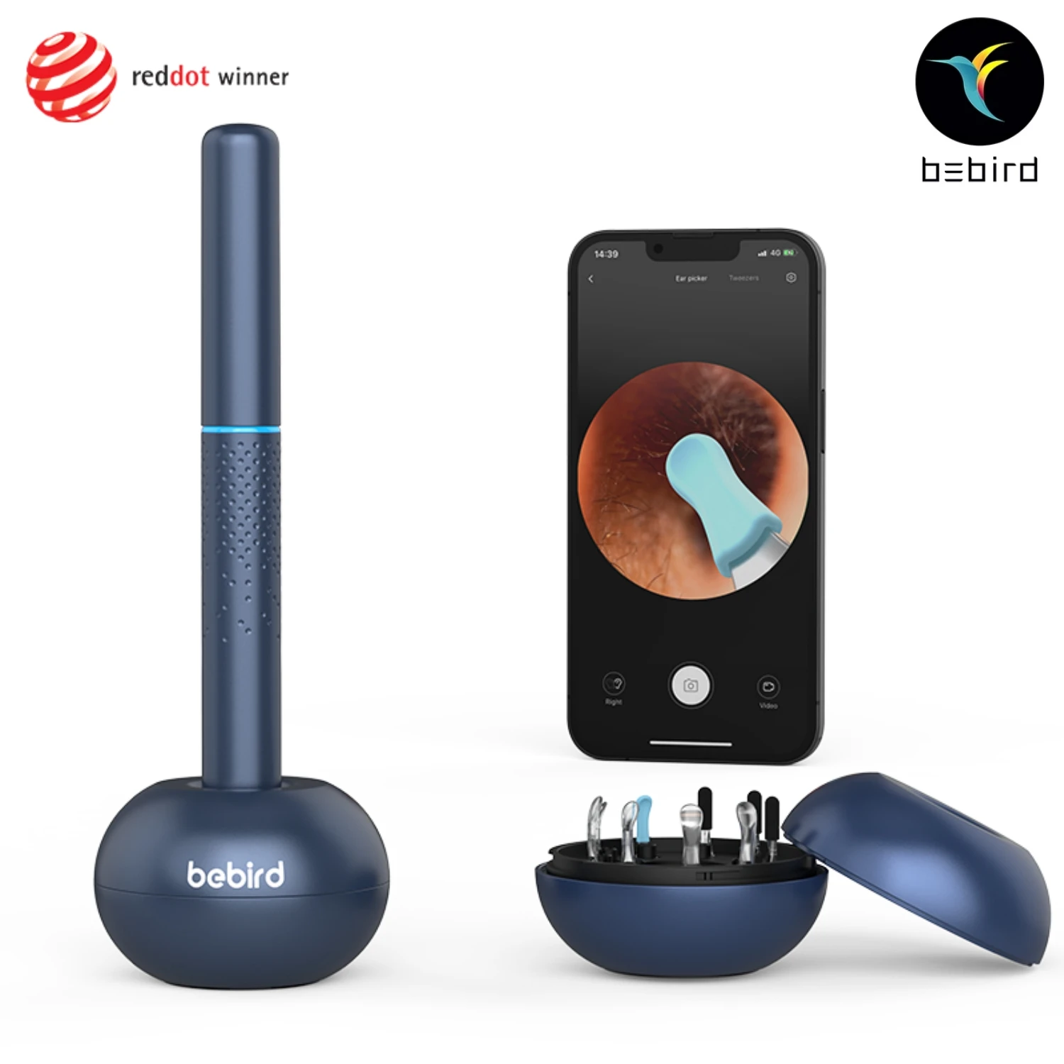 Bebird M9S ушной очиститель Smart HD визуальная палочка для удаления ушного воска чистый