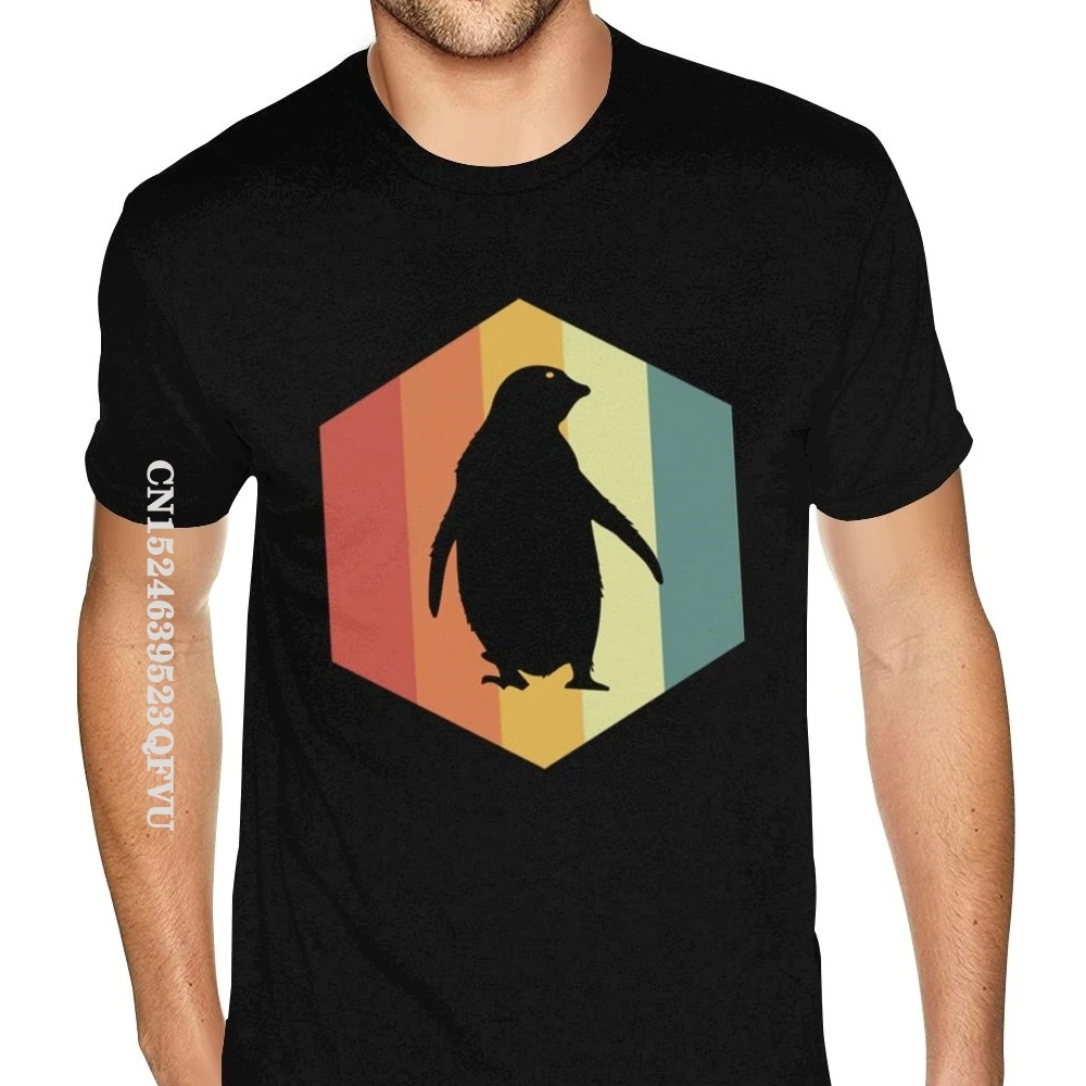 

Pride Penguin Silhouette Tee Shirts Men England Style Tshirts Men Soft Cotton Gothic Style Tees Shirt Punk Style