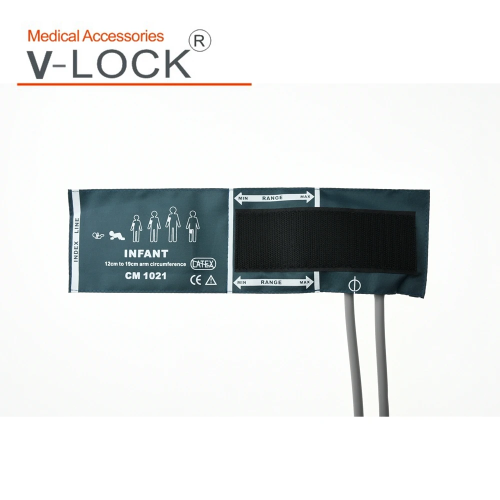 Манжета NIBP на руку для младенцев с пузырьком одной трубкой нейлоновое покрытие