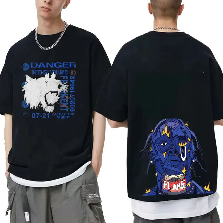 

Cactus Jack Tshirt Summer Men Women Travis Scott T-shirts Hip Hop Style T Shirt New Harajuku Logo Print Tees Cotton Short Sleeve