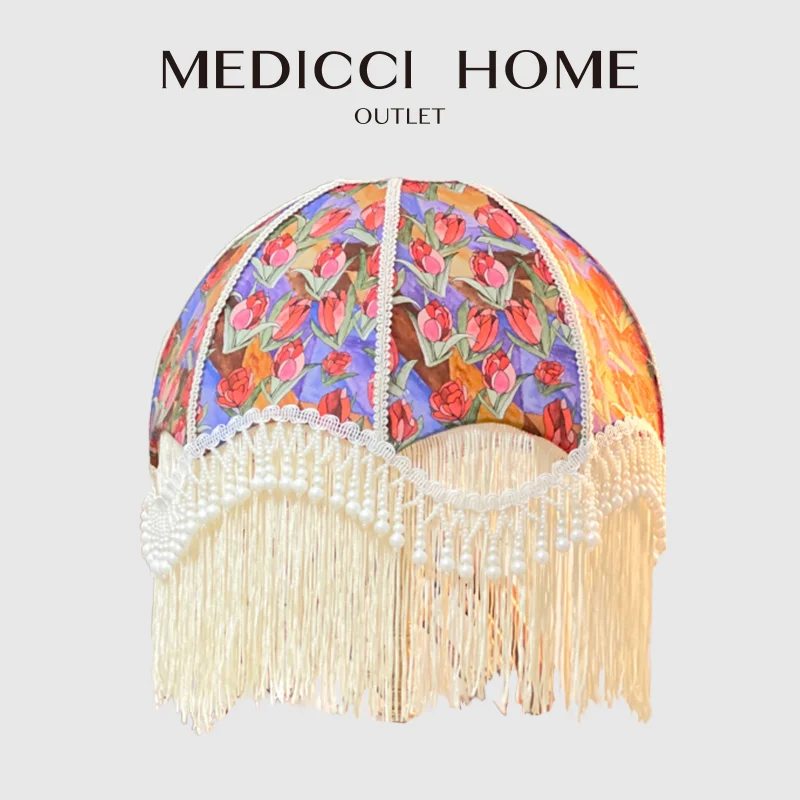 Жаккардовый абажур с цветами маргариток от Medicci Home ручная работа искусственный