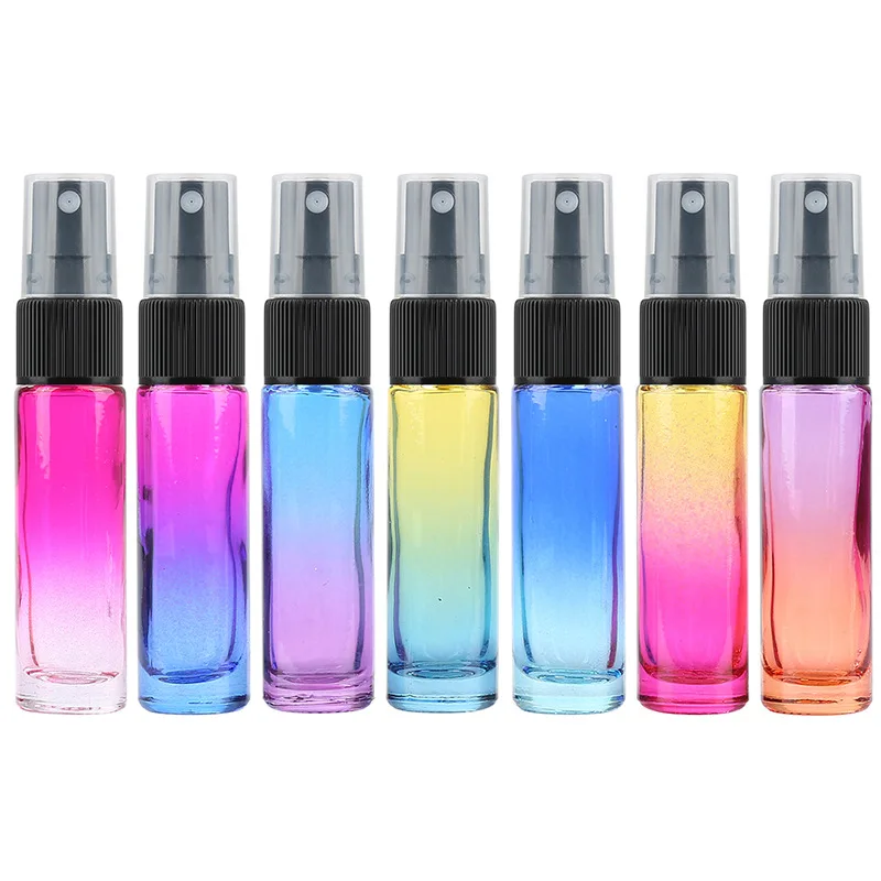 

10ml Empty Colorful Glass Spray Bottle Glass Sprayer Bottles Perfume Container Refillable Cosmetic Atomizer For Tarvel Gift