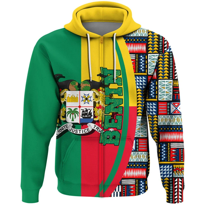 Мужская толстовка с капюшоном на молнии 3D-принтом