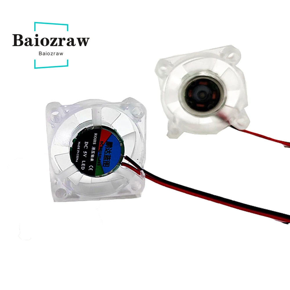 

3D Printer 2510 3010 4010 Cooling Fan LED Light Cooler Fan Luminous Hydraulic Bearing Fan Mini 5V/12V/24V Radiator