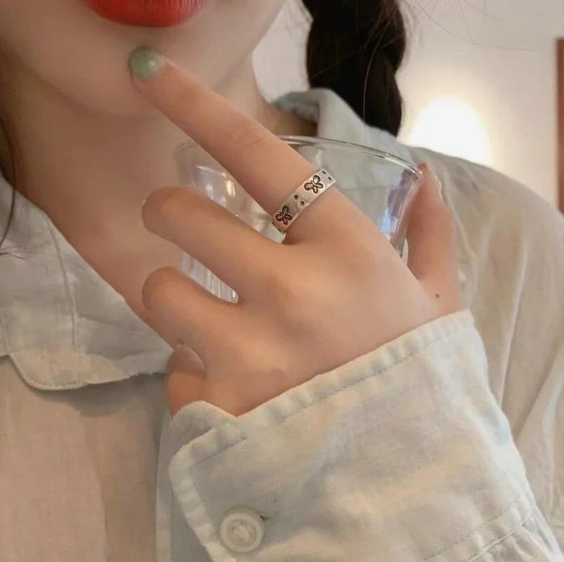 

Vintage Animal Style Woman Butterfly Open Ring Punk Fashion Girl Party Banquet Jewelry Gift Wholesale