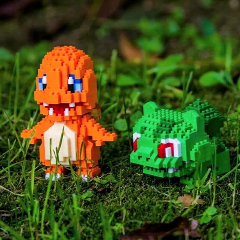 Фото Маленькие простые строительные блоки Pokemon, фигурка Чаризарда, аниме-игрушки, графическая мини-модель, карманный монстр, коллекционный подарок №1