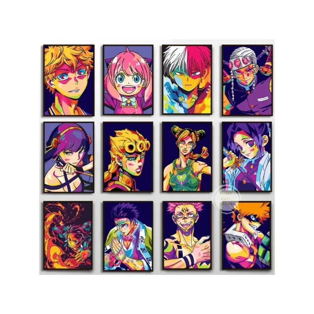 Японское Аниме Gegege No Kitarou Shinobu Kocho Gojo Pop-Art Demon-Slaying Manga Wall Art Unframed Canvas Print Классический