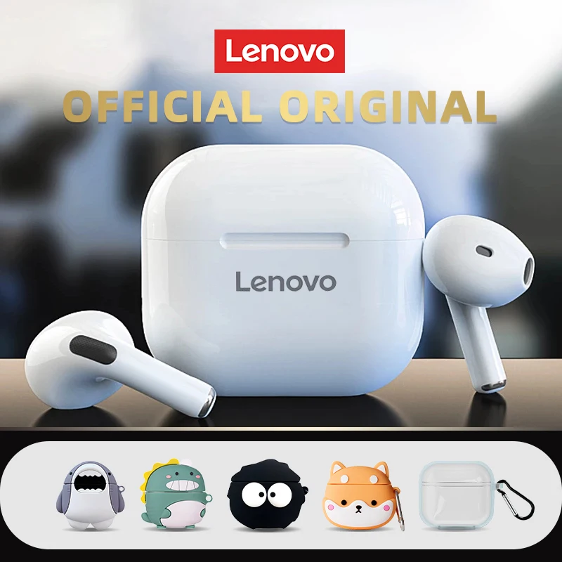 Cena Oryginalny Lenovo LP40 Case Bezprzewodowe Słuchawki Dual Stereo Bluetooth 5.0 Redukcja Szumów Bass Długi Tryb Gotowości 230mAH Sterowanie Dotykowe