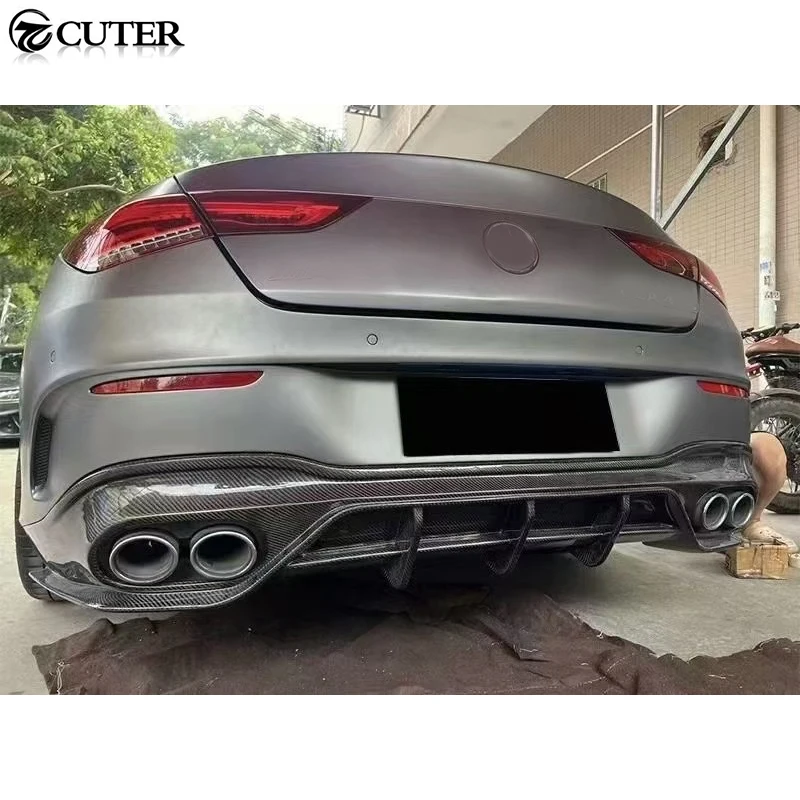 Фото C118 W118 Cla200 Cla260 Cla45s Углеродное волокно, диффузор заднего бампера, разветвитель для Benz W118 Cla45S Amg 2020 №4