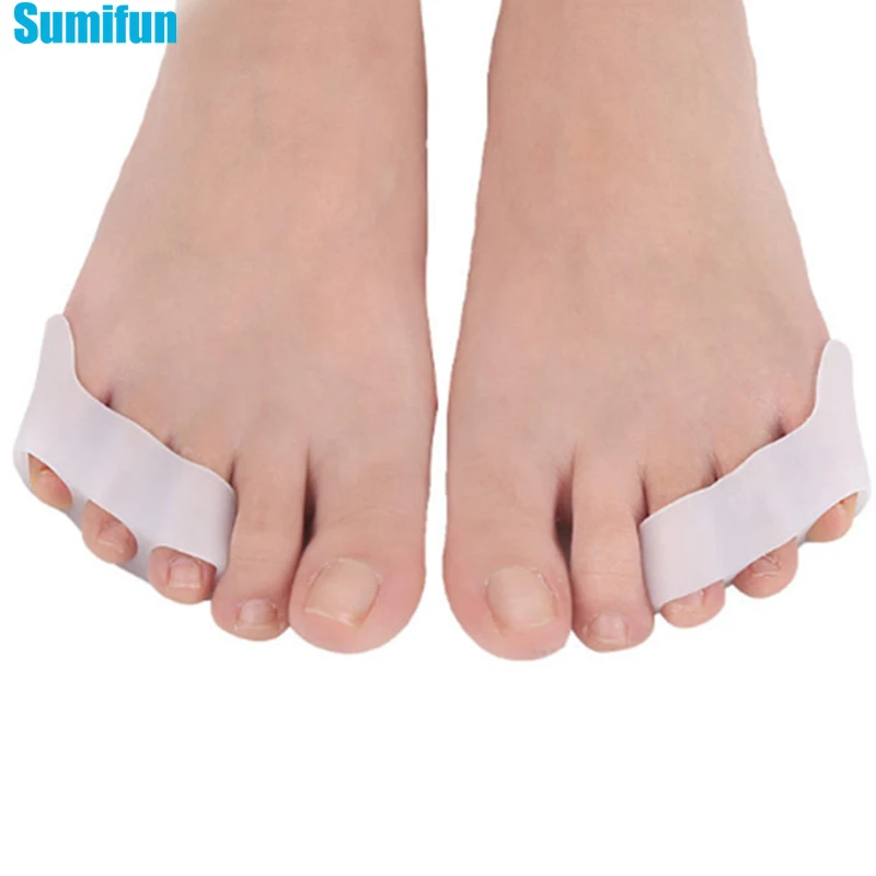 

2 шт., силиконовый выпрямитель для ног, с тремя отверстиями