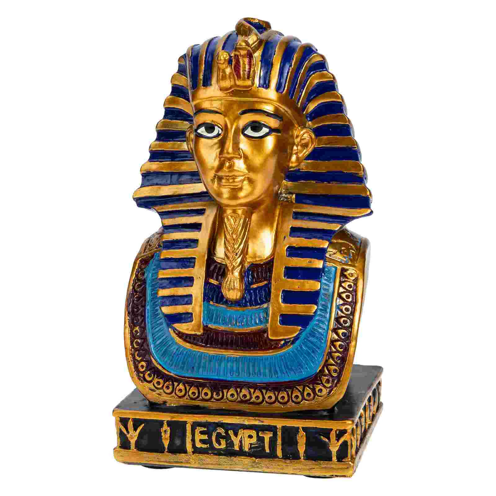 

Egyptian Statue Pharaoh Sculpture King Decorations Pyramid Figurines Figurine Bust Resin Collectible80S Party Decor Goddess