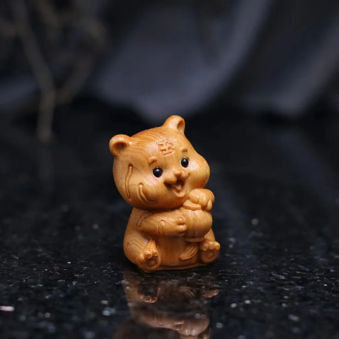 Миниатюрный деревянный фонарь с тигром украшения милые маленькие животные