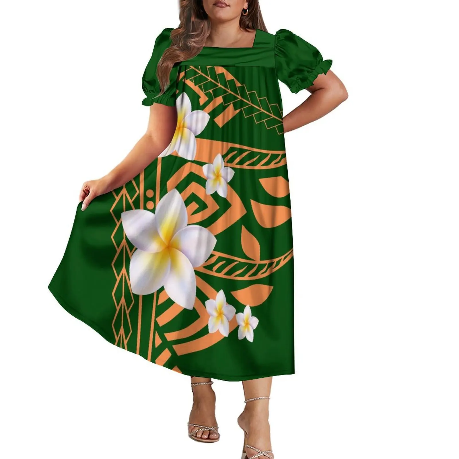 Летний стиль женское платье Mumu стильная юбка с квадратным вырезом дизайн на