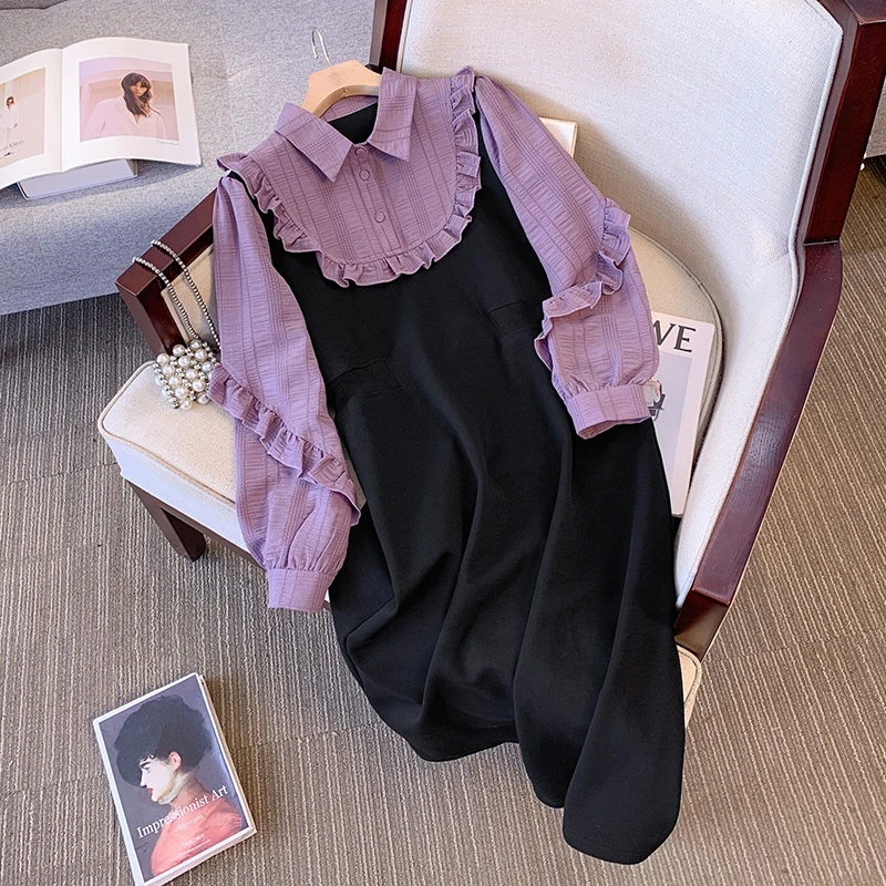 EHQAXIN 2024 осенне-зимнее новое женское платье модное корейское с