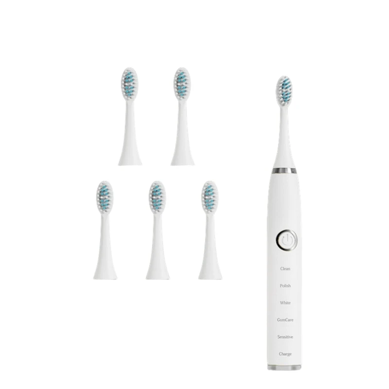 IG-Sonic Electric Toothbrushes For Adults Kids Smart Timer Rechargeable Whitening IPX7 Waterproof 5 Brush Head