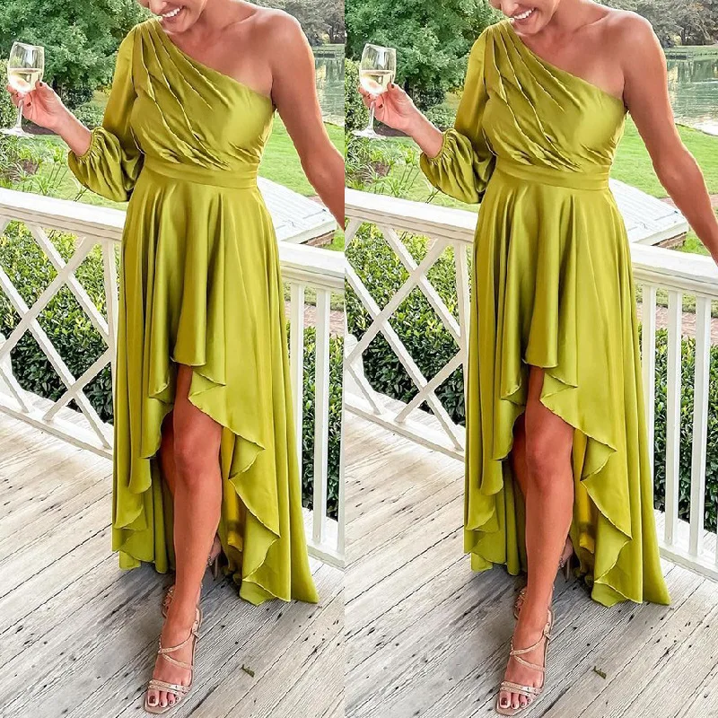 

Sexy Women's Half Sleeve V Neck Irregular Dress Evening Dress