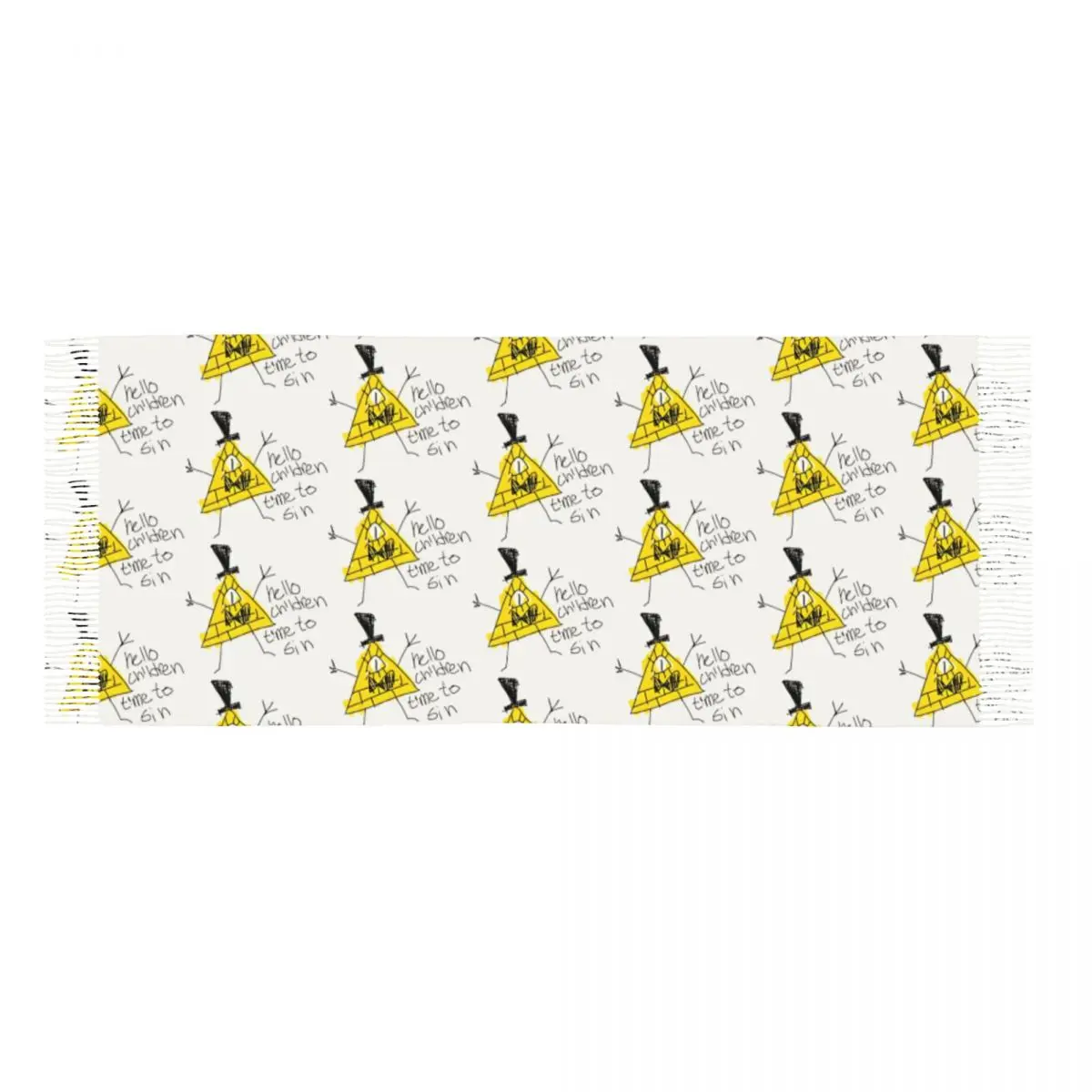 Женский шарф с кисточкой Gravity Family Falls Hello Children Time To Sin большая зимне-осенняя шаль и