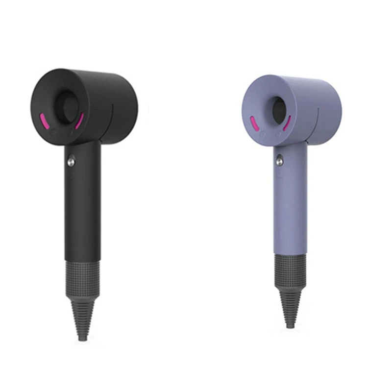 

2 Pcs Hair Dryer Case Cover For Dyson Soft Silicone Gel Dust Proof Blower Protective Skin Cover, Black & Purple