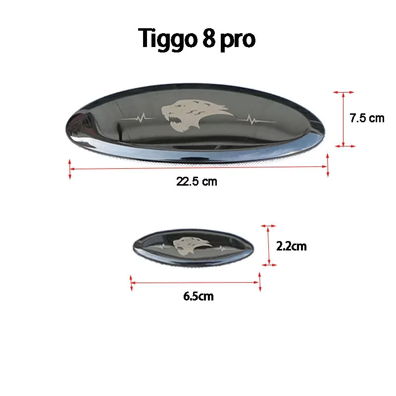 Для Chery Tiggo 7 Pro Tiggo 8 Pro 2023, черный значок с логотипом, эмблема, наклейка, гоночный гриль, наклейка на капот, украшение
