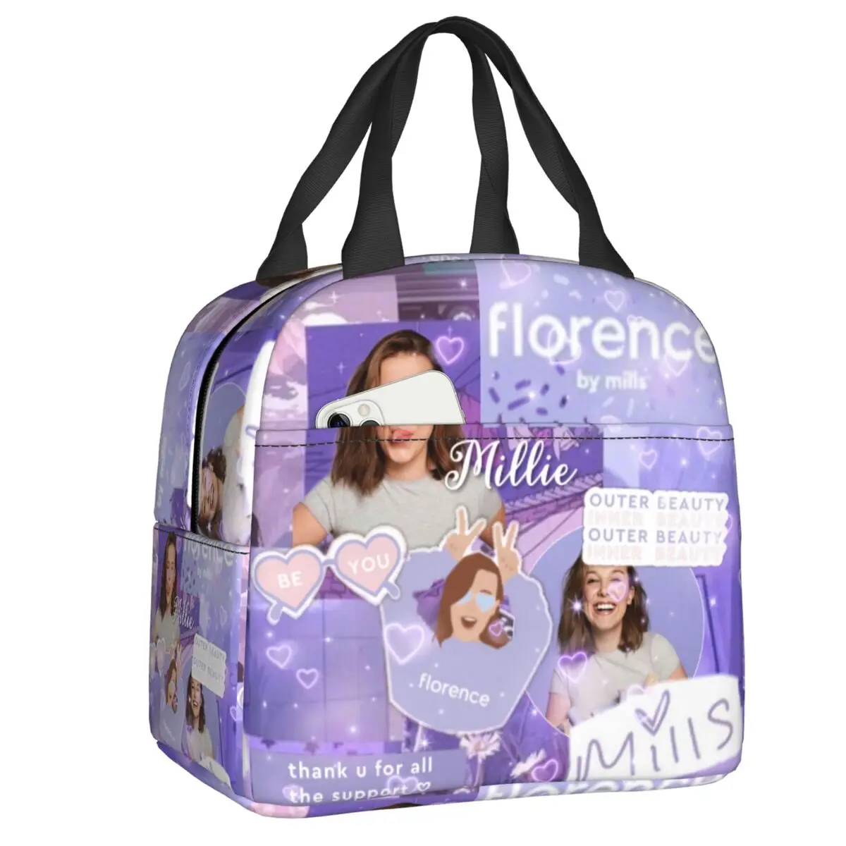 Florence By Mills Insulated Lunch Bag Waterproof Cooler Thermal Bento Box For Women Kids School Work Picnic Food Tote Bags