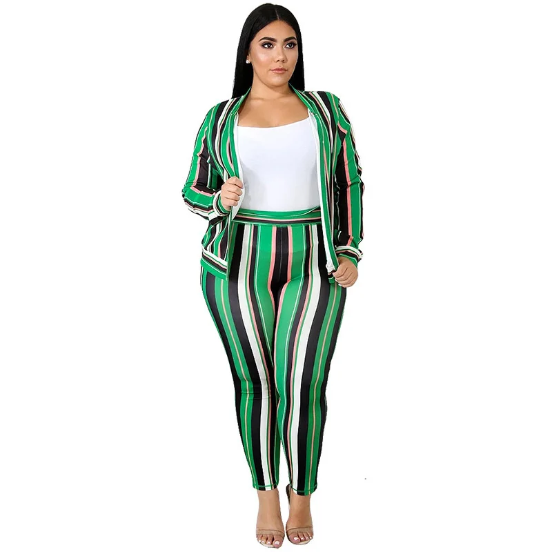 Plus Size Fall Outfits Sweatsuit for Women Clothing Tracksuit Two Piece Sets Sport Print Female Pant s 3xl 4xl 5xl 6xl