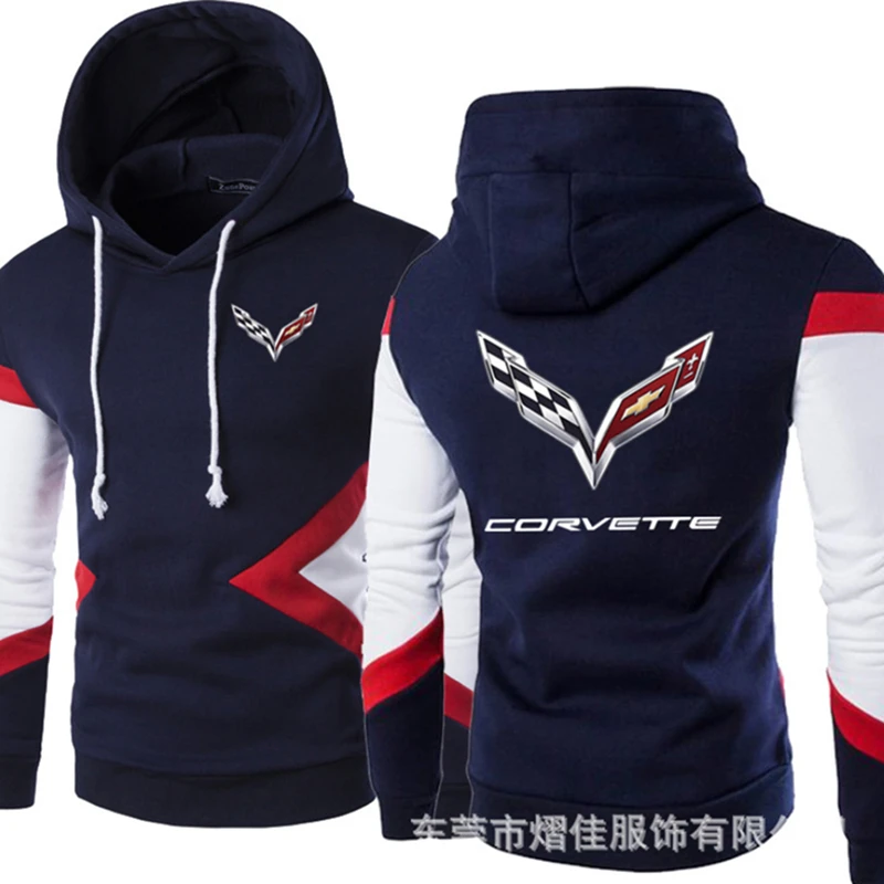 

2022 NEW Print Autumn Men for CORVETTE car logo Hoodies Sweatshirt Streetwear Jacket Hooded Tracksuit Pullover
