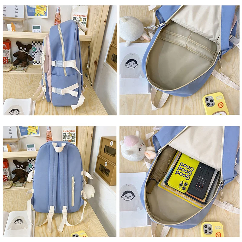 TRAVEASY 2022 School Backpack Women Teenager Waterproof Travel Backpack Female Fashion Lady Trendy College Cool Women Laptop Bag