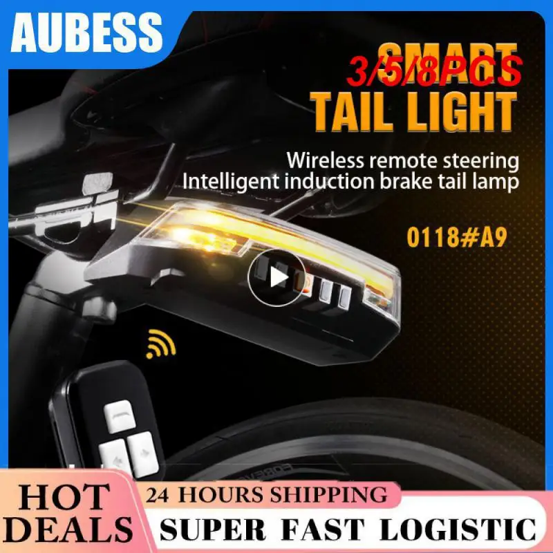 

3/5/8PCS For Bicycles 3 Controller Wireless Remote Control Taillight 2000mah IPX6 Intelligent Steering 2021 Light-induced