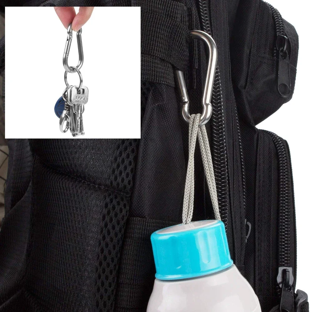 1-100 шт. серебряный карабин с карабином мини-карабин зажимом брелок из