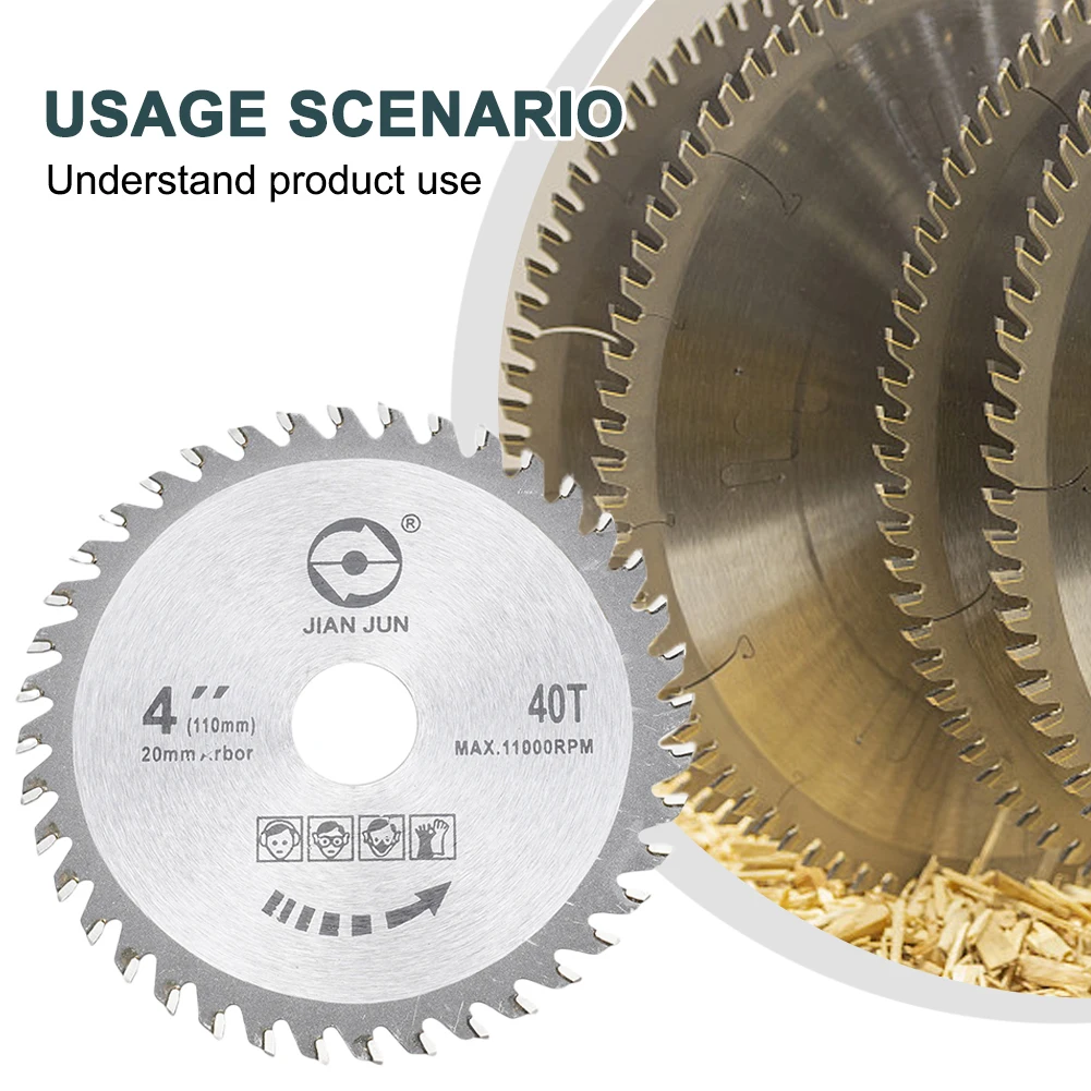 

4\\\" Saw Disc 40 Inch Metal Parts Round Tool Wood Woodworking Accessories Circular Cutting 40 Tooth Grinder 2019