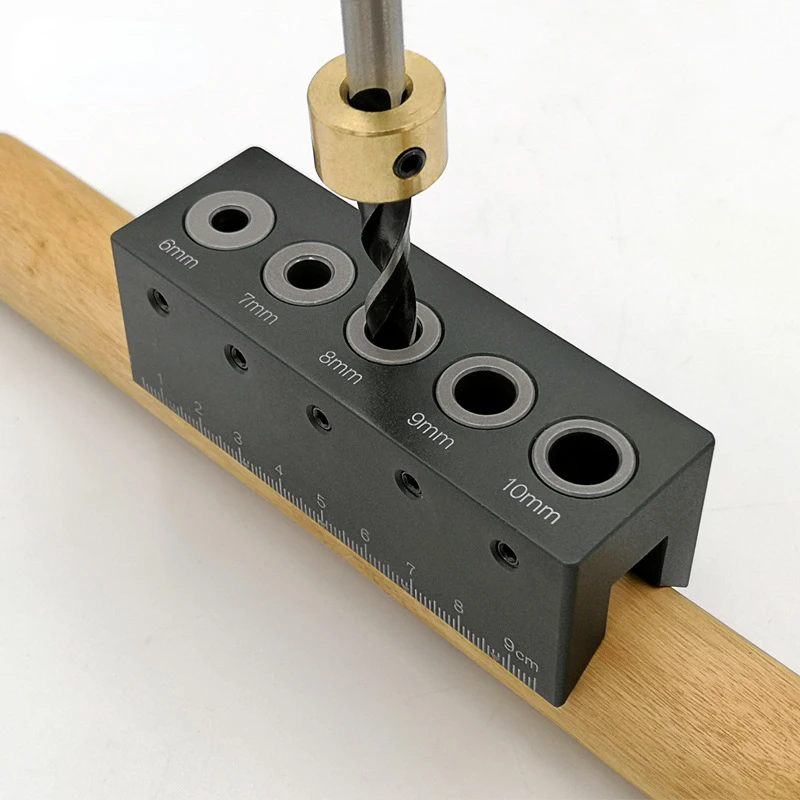

90 Degree Straight Angle Drill Guide Pocket Hole Jig Kit Aluminum Alloy Hole Locator Doweling Jig Woodworking Tools