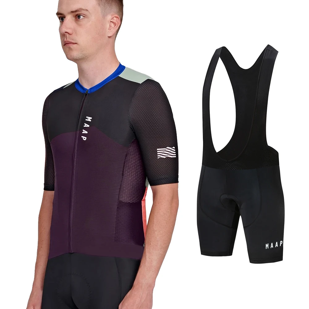 

Summer Men's Short-sleeved Sweater Suit Short Bib Cycling Suit Breathable And Quick-drying Mountain Sportswear