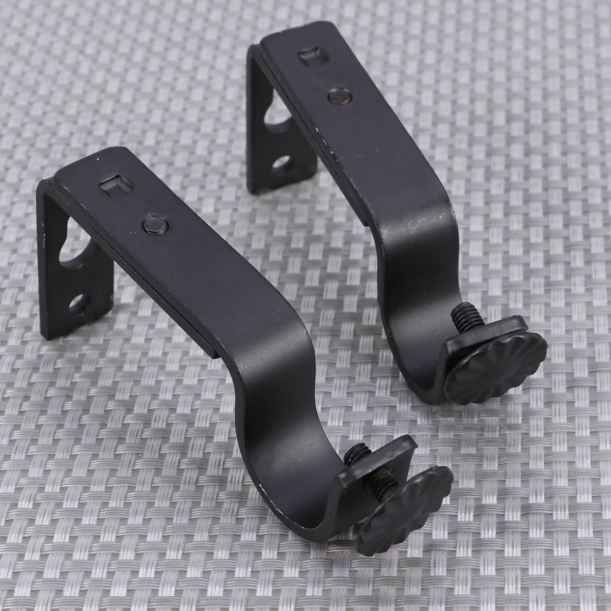 

Curtain Rod Bracket Hooks Adjustable Wall Metal Holder Mounting Double Drapery Hangers Drapesceiling Poledrill Brackets