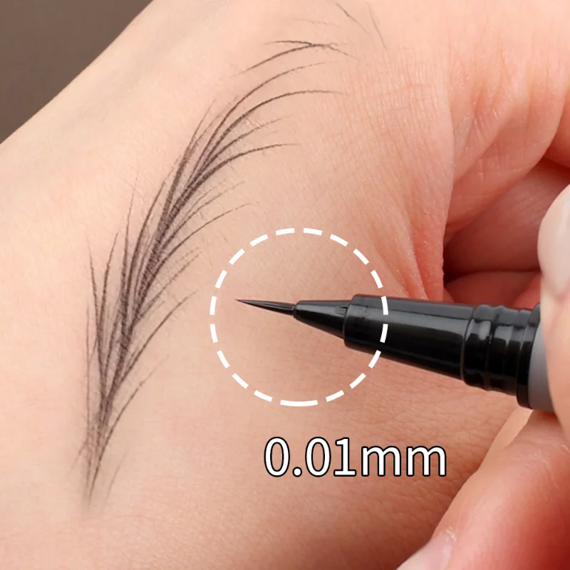 

1PCS Water Liquid Eyebrow Pencil Dark Brown Natural Wild Eyebrow Eyeliner Pen Waterproof Lasting Quick-drying Brows Makeup Tools