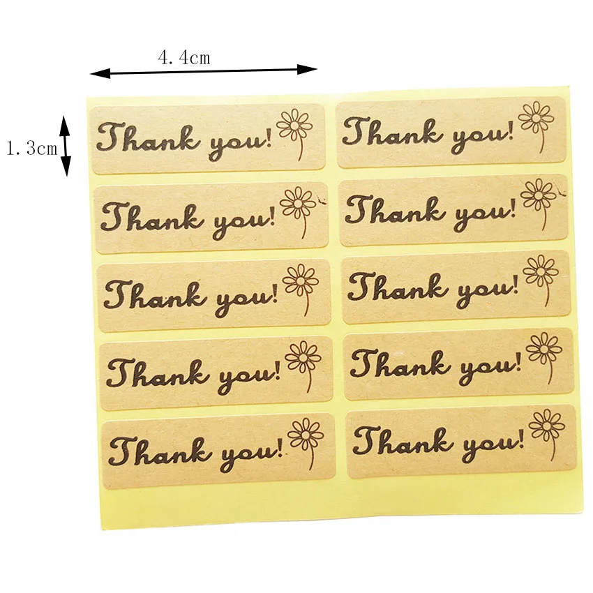 1000 Pcs/lot &quotThank You&quot Flower Sticker For handmade products baking sealing sticker lable Wholesale | Дом и сад