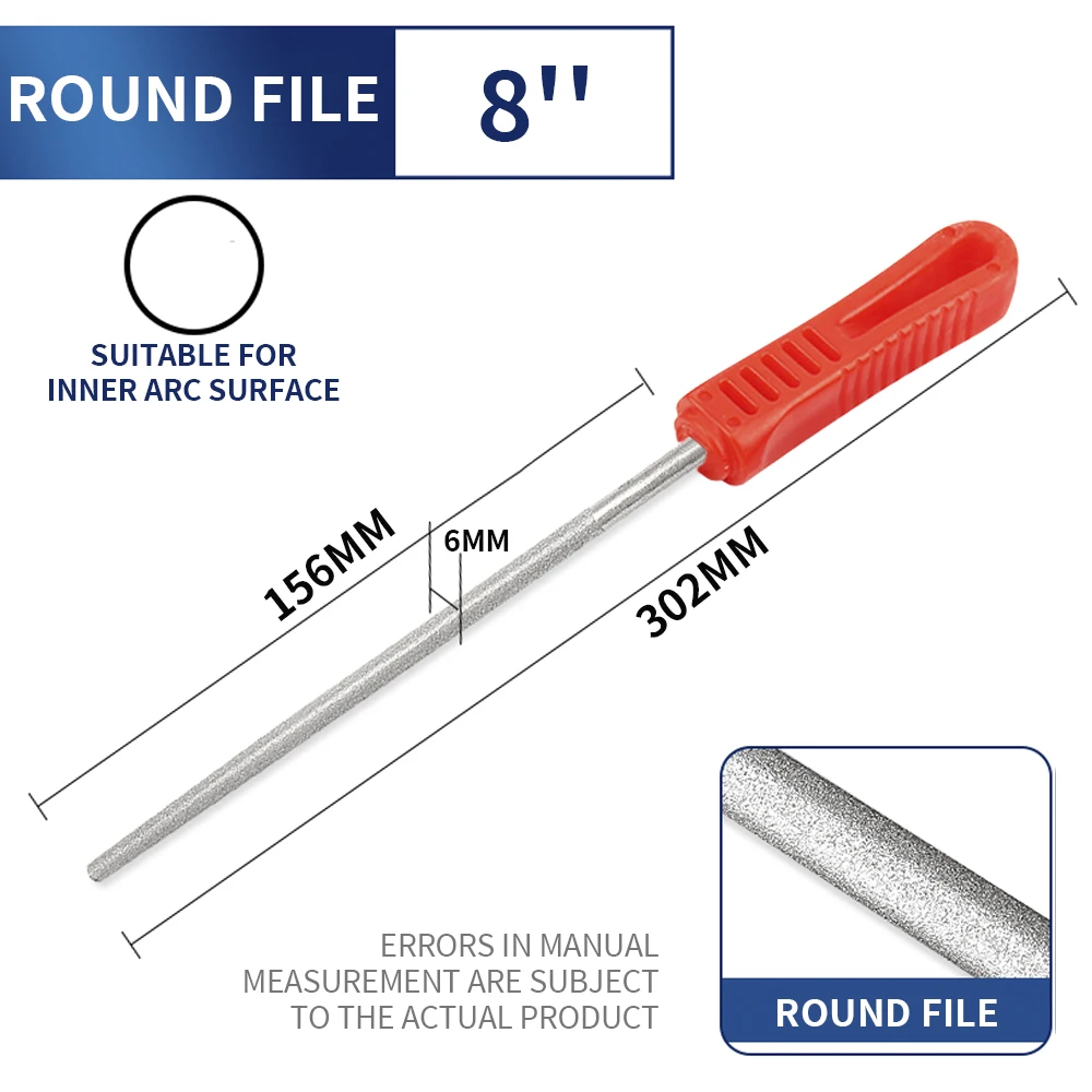 

8-дюймовый алмазный напильник для большой доски, гальванический стальной напильник для плоской доски, полукруглый напильник, наждачный нефритовый шлифовальный инструмент для металла