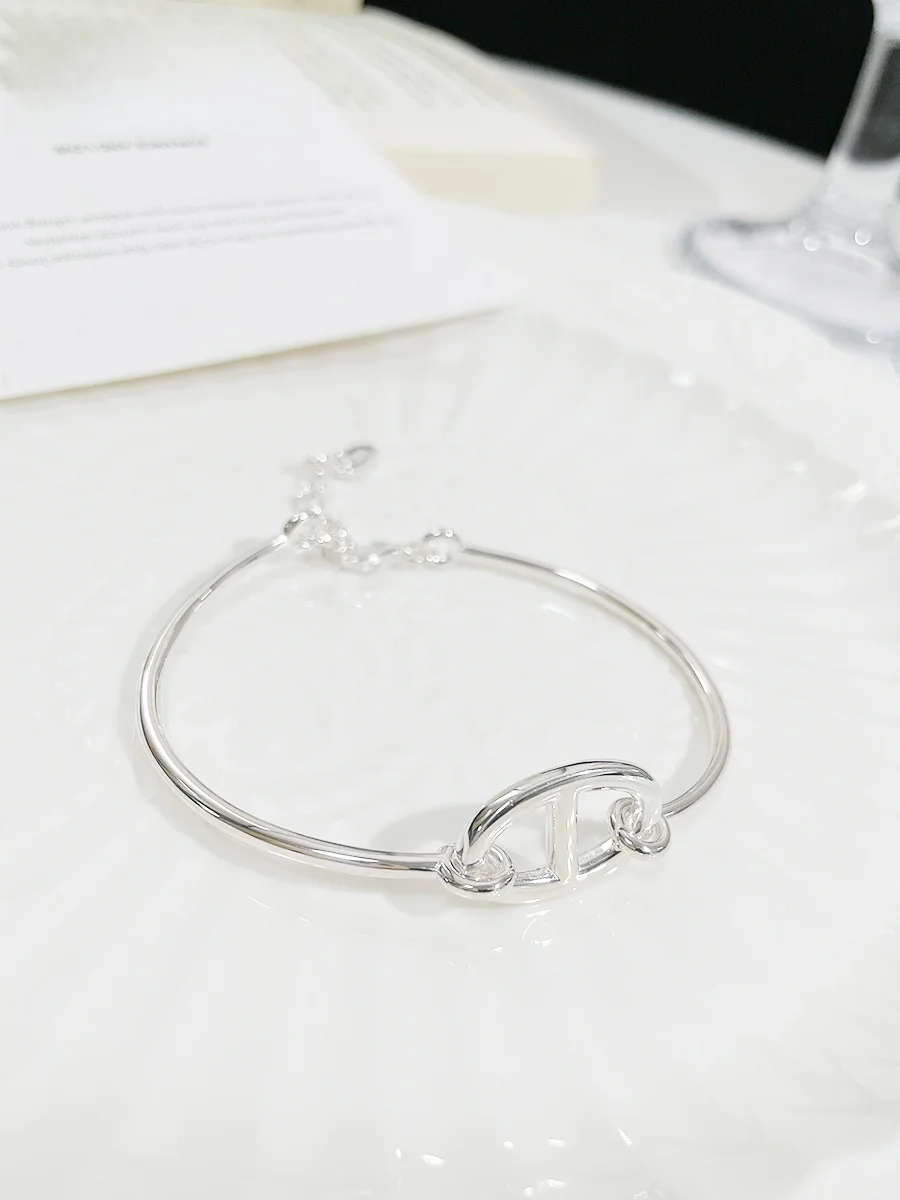 Высококачественный браслет Овен со свиным носом стерлинговое серебро S925