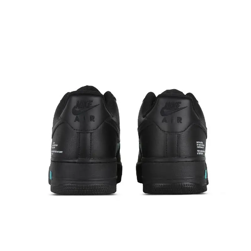 【Настроить】Nike Air Force 1 Обувь для скейтбординга Унисекс Низкие черные/зеленые