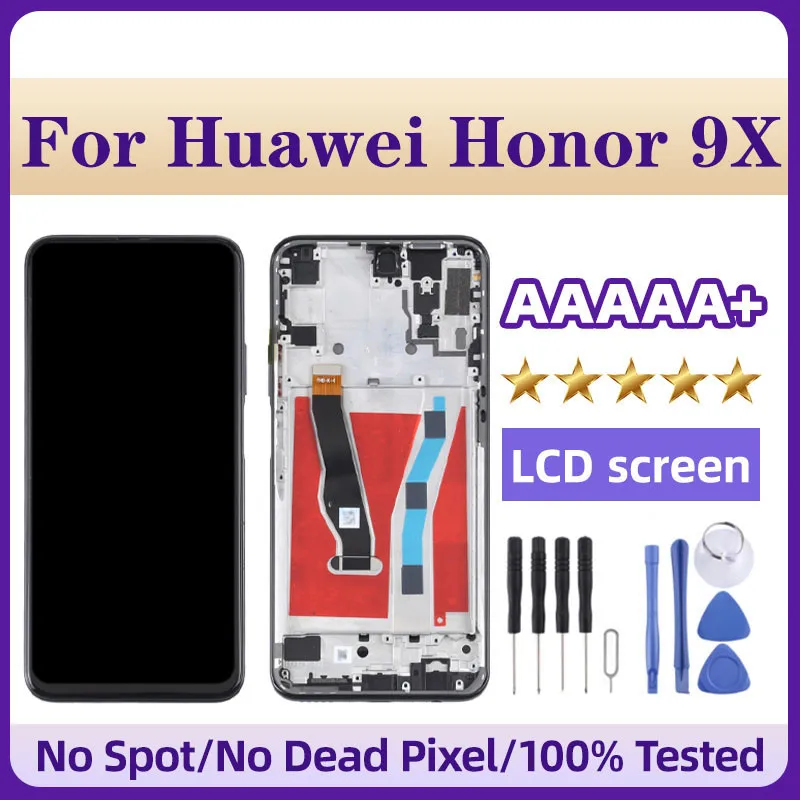 

Original LCD Screen Digitizer Full Assembly with Frame For Honor 9X LCD Display Replacement