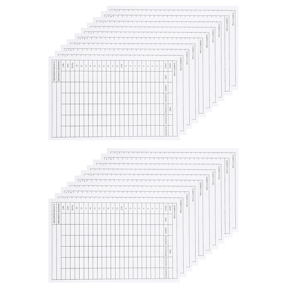 

Scoresheets Sheet Cardcardsscorecardmini Pad Scoreboard Game Tournament Keepers Book Accessory Exam Scorecards Laminated