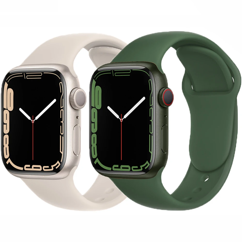 

Silicone Strap For Apple Watch band 44mm 42mm 40mm 38mm Watchband Sport Bracelet Correa iWatch Serie 3 6 5 4 SE 7 45mm 41mm