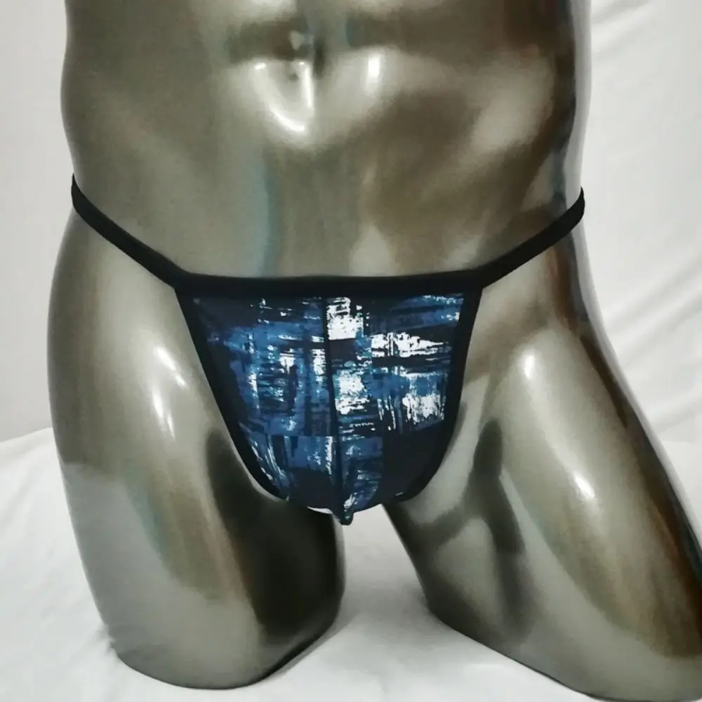 Мужские стринги с камуфляжным узором