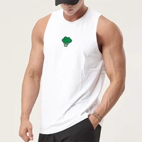 2022 summer new cotton mens vest round neck sleeveless casual top gym jogger bodybuilding workout sportswear