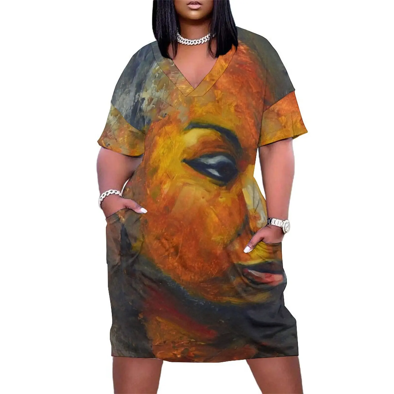 Женское свободное платье Misunderstood - Nina Simone из полиэстера