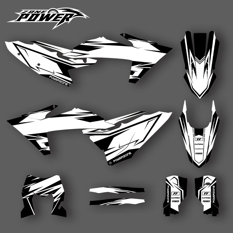 

POWERZONE для KTM EXC 2024 2025 2026 EX-F SXF 2023 2024 2025 Мотокросс Графика Фоновая наклейка Наборы наклеек по индивидуальному заказу 07
