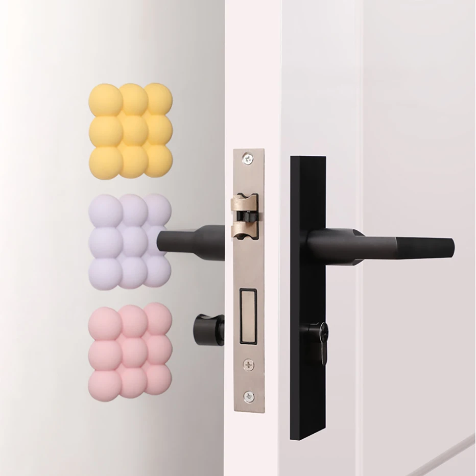 

1/3pcs Door Handle Bumper Door Stopper Anti-Crash Pad Shock Absorbent Silicone Wall Protector from Door Knobs Wall Cushion