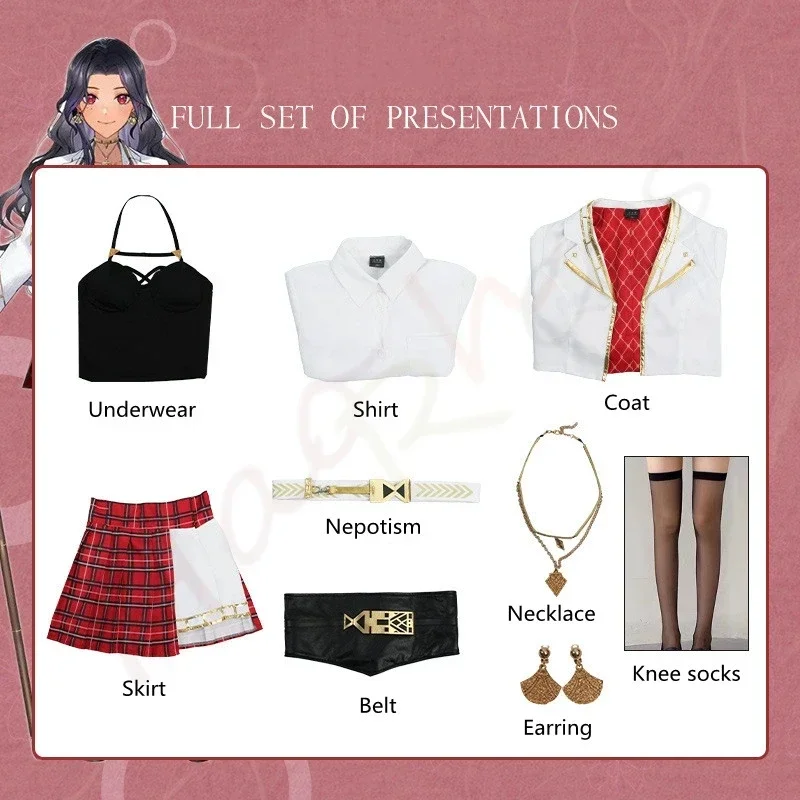 VTuber YouTuber Nijisanji Scarle Yonaguni косплей костюм для взрослых женщин аксессуары парик